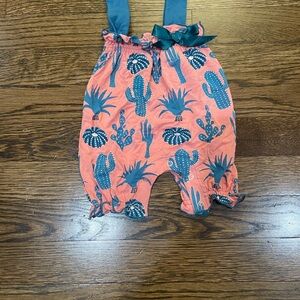 Kickee Pants Coral and Teal Cactus One Piece